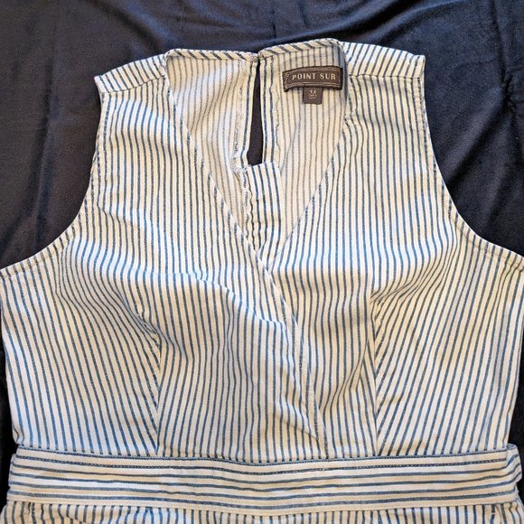 Point Sur by J.Crew Tailored Wide Leg Cotton Jumpsuit - Size 12 - Like New - Picture 4 of 11